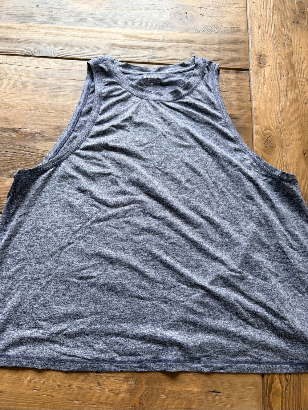 Athleta Navy Heather High-Neck Tank